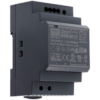 HDR-60-12 Mean Well DIN Rail Power Supply, 12V 4.5A 60W