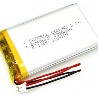 LiPo Battery 2200mAh 3.7V 604560, Polymer Lithium Ion