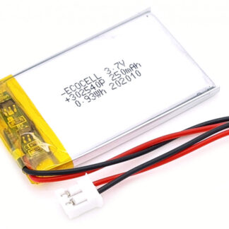 LiPo Battery 250mAh 3.7V 302540, Polymer Lithium Ion