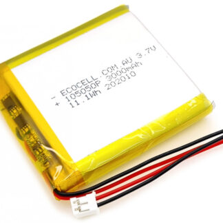 LiPo Battery 3000mAh 3.7V 105050, Polymer Lithium Ion