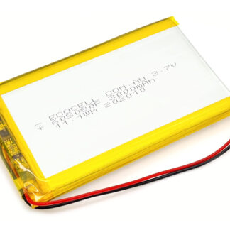 LiPo Battery 3000mAh 3.7V 605080, Polymer Lithium Ion