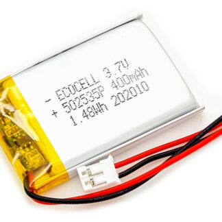 LiPo Battery 400mAh 3.7V 502535, Polymer Lithium Ion