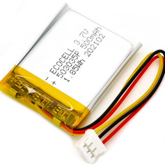LiPo Battery 500mAh 3.7V 3 Wires(3 pin) 503035, Polymer Lithium Ion