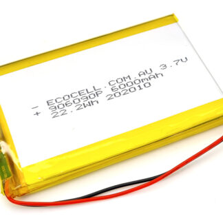 LiPo Battery 6000mAh 3.7V 906090, Polymer Lithium Ion