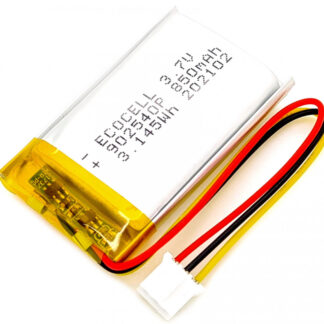 LiPo Battery 850mAh 3.7V 3 Wires(3 pin) 902540, Polymer Lithium Ion