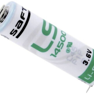 3.6V AA Lithium Battery 2.6Ah, 2 Pins PCB, Saft LS14500 2PF